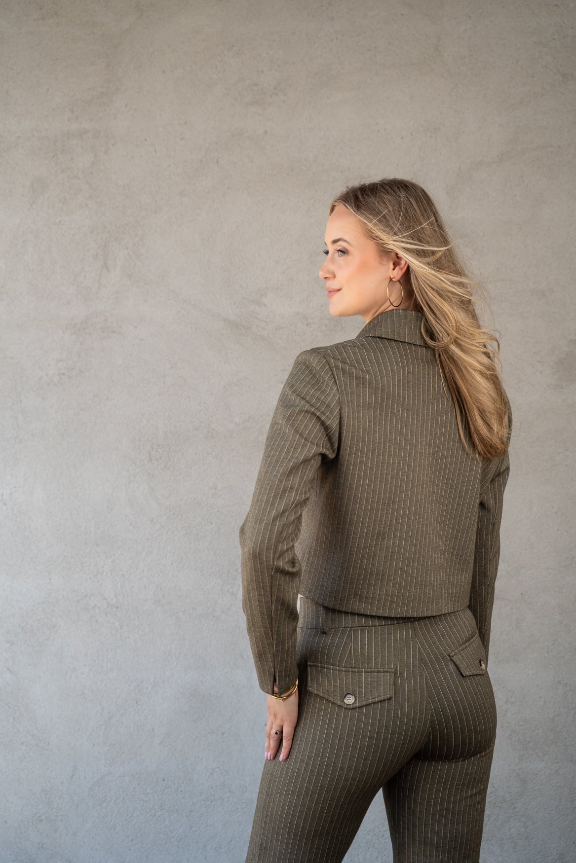 Jasje FleurK Knit Pinstripe | KhakiJasje