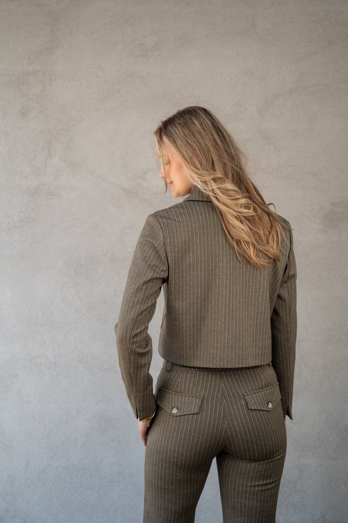 Jasje FleurK Knit Pinstripe | KhakiJasje