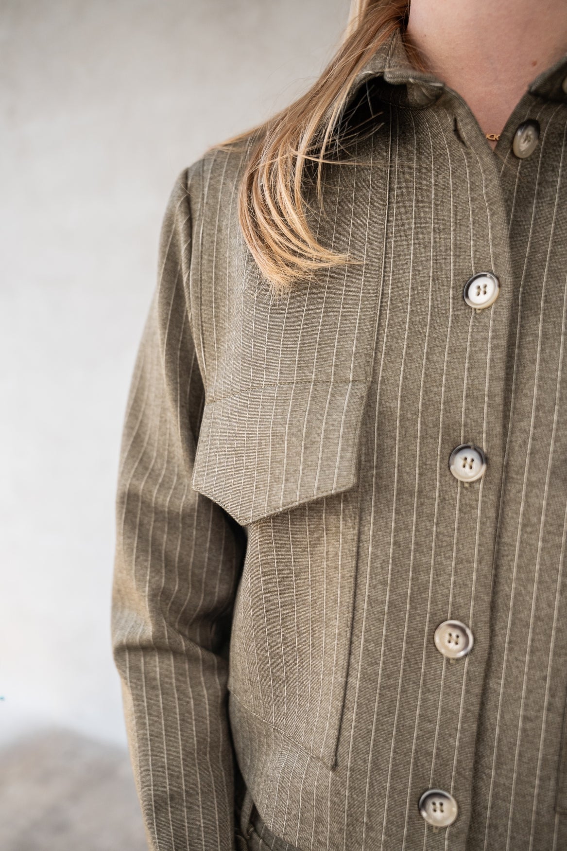 Jasje FleurK Knit Pinstripe | KhakiJasje