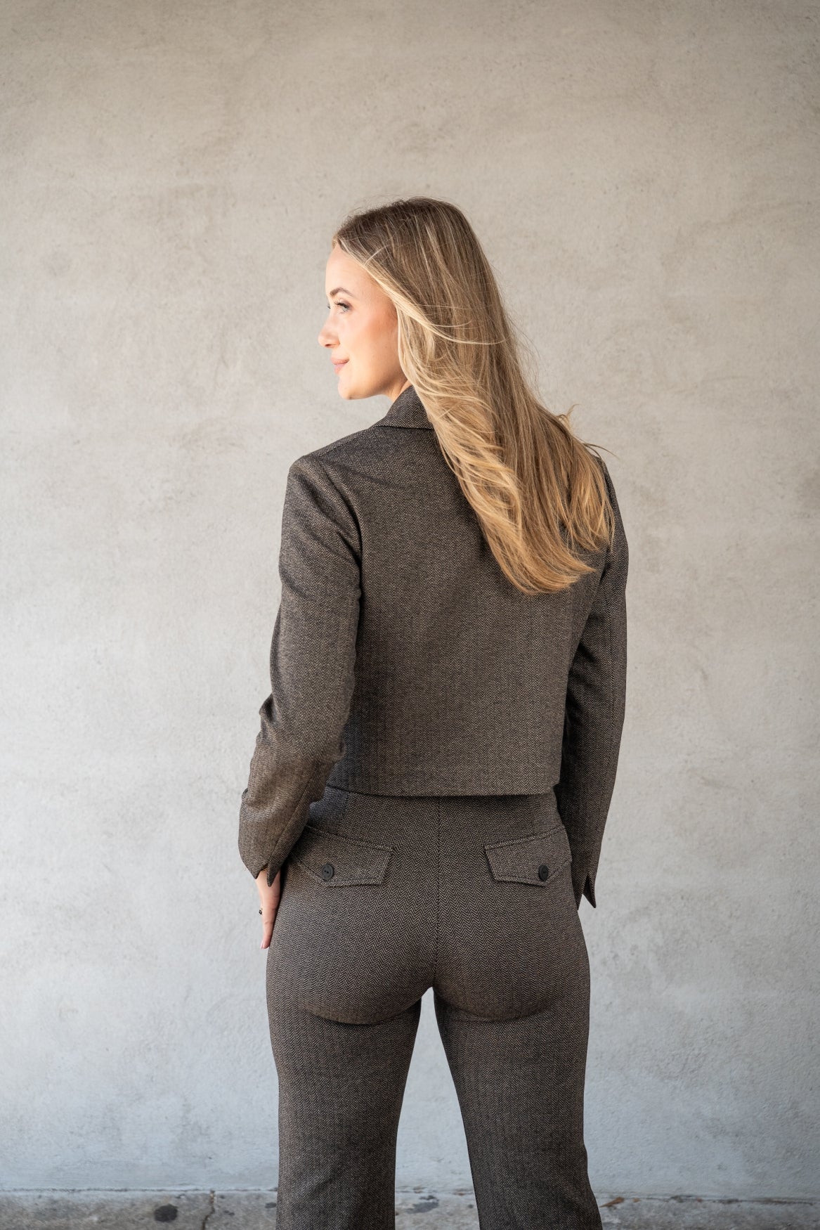 Jasje FleurK Shadow Herringbone | Brandy - Black