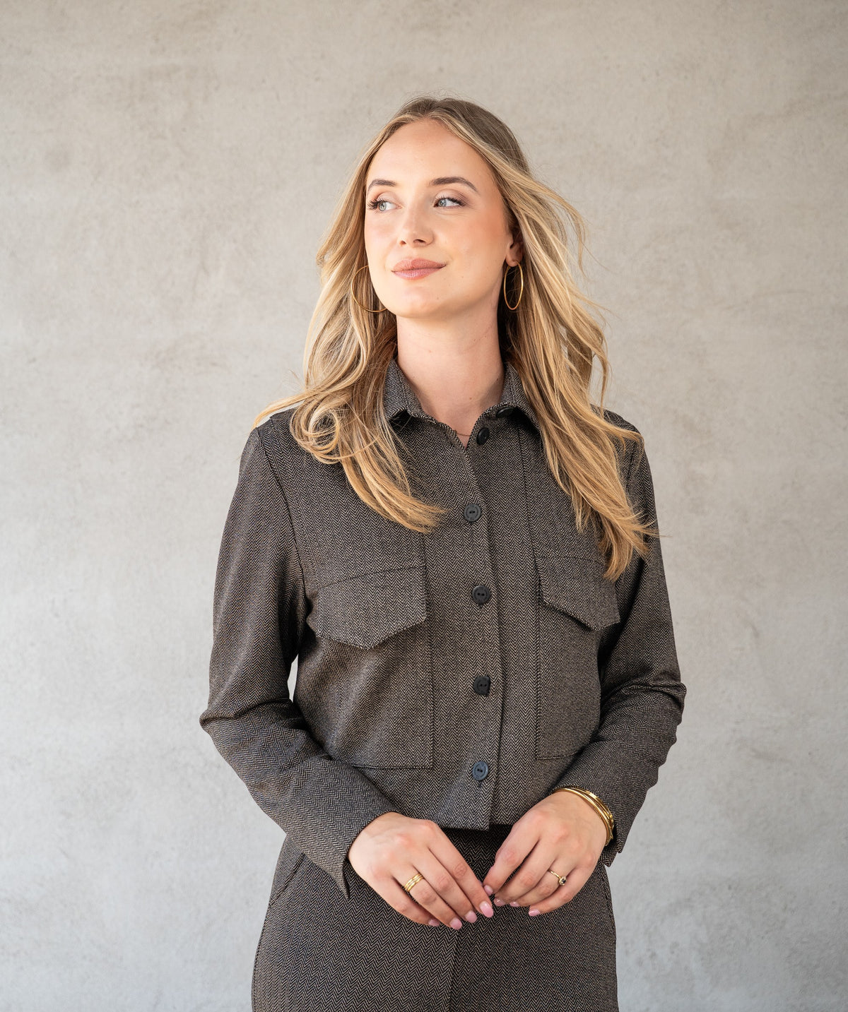 Jasje FleurK Shadow Herringbone | Brandy - Black