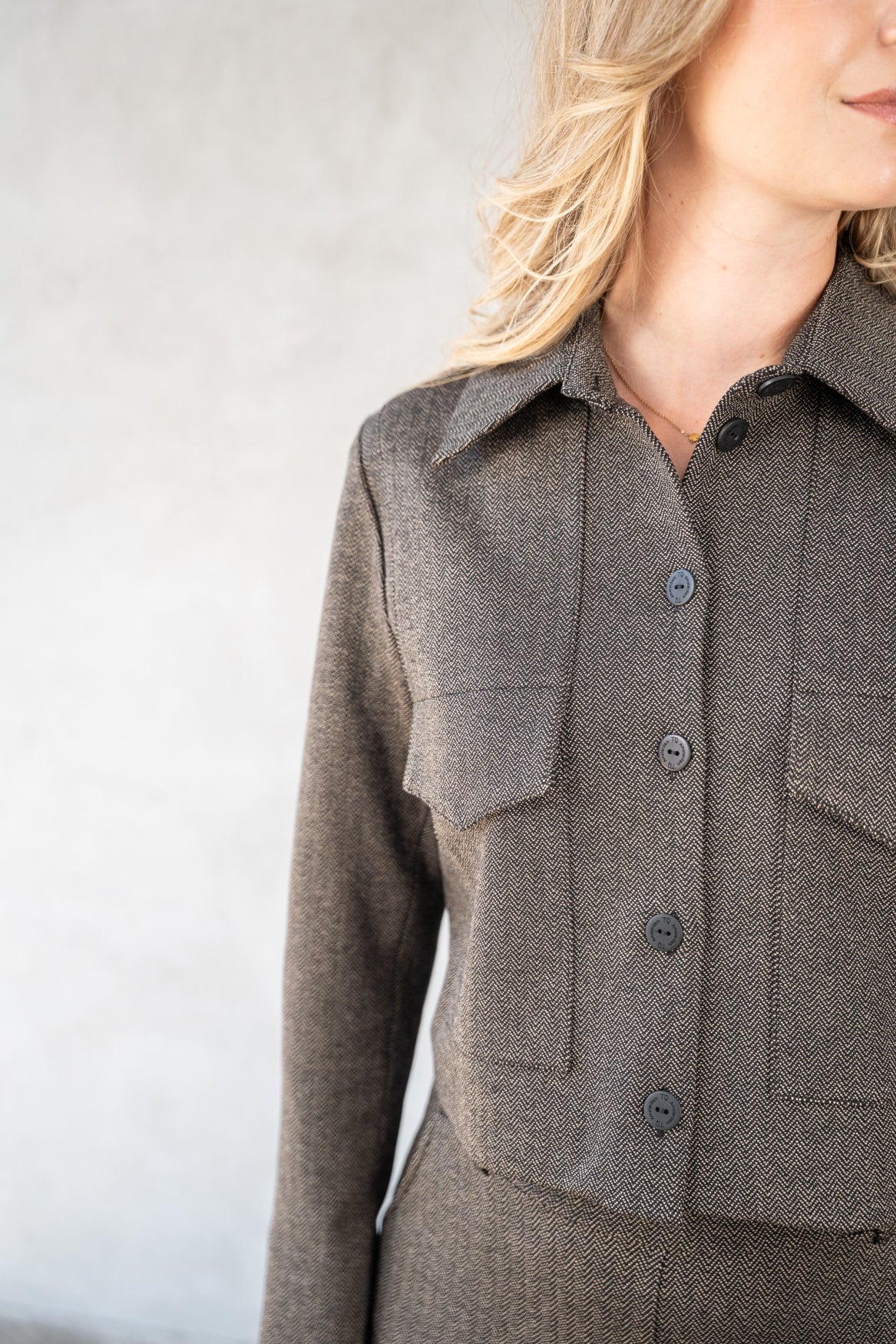 Jasje FleurK Shadow Herringbone | Brandy - Black