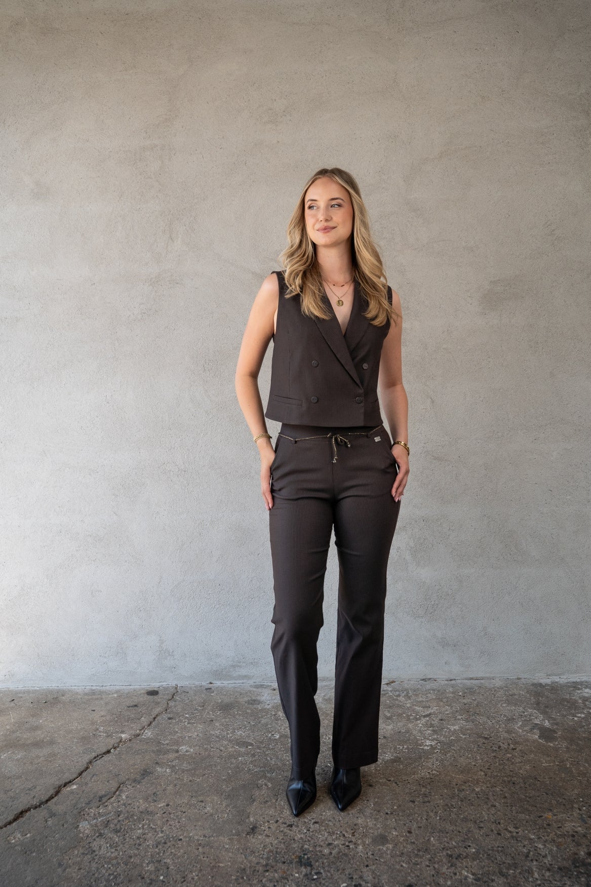 Pantalon Romee Small Pinstripe | After Dark