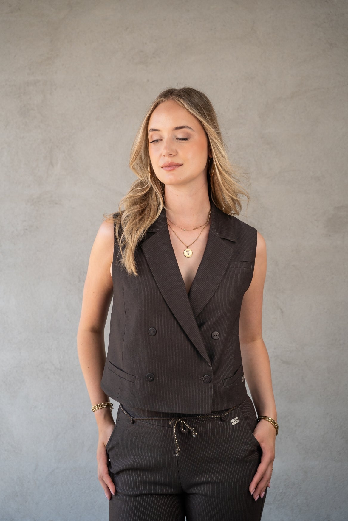 Gilet Candy Small Pinstripe | After Dark