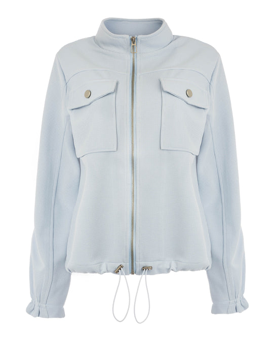 Ruan B LS Waffle Jacquard | Xenon Blue