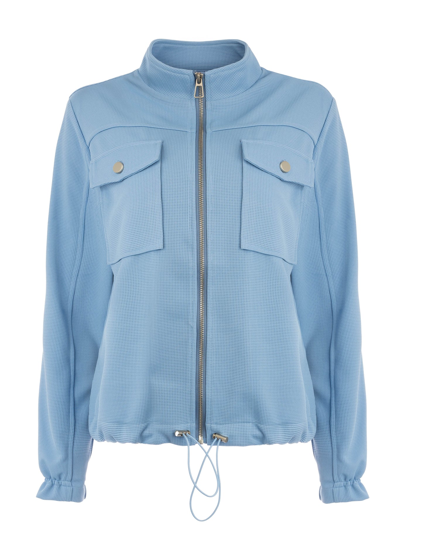 Ruan B LS Waffle Jacquard | Allure Blue