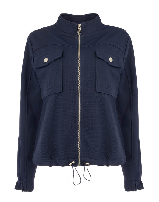 Ruan B LS Waffle Jacquard | Peacoat