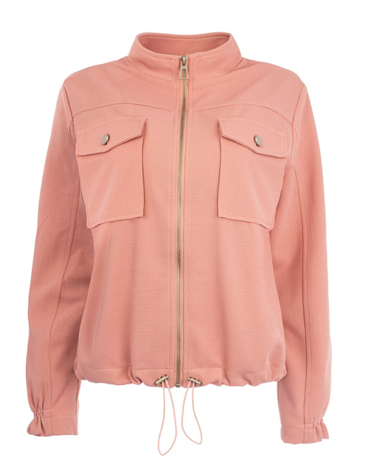 Ruan B LS Waffle Jacquard | Rose Elegance