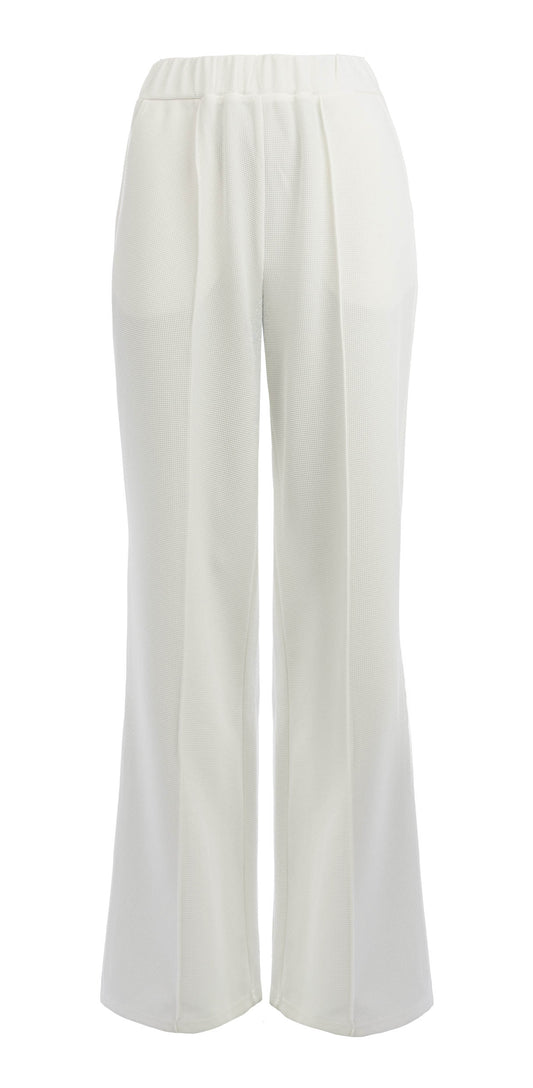 Broek Sianda WP Waffle Jacquard | Optical White