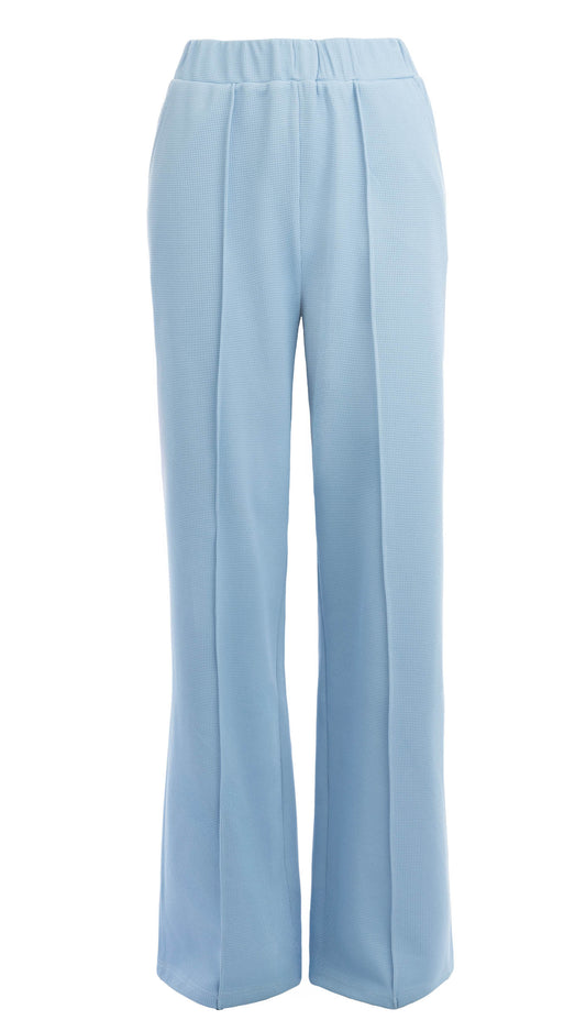 Broek Sianda WP Waffle Jacquard | Allure Blue