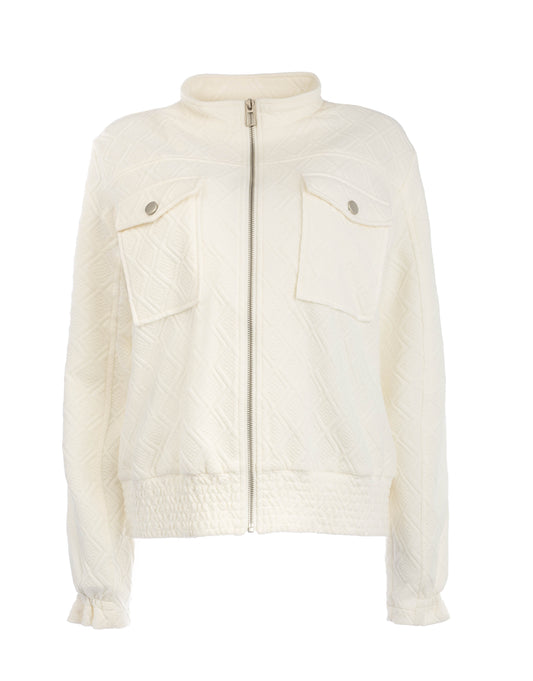 Jack Oaky LS Graphic Jacquard Knit | Ecru