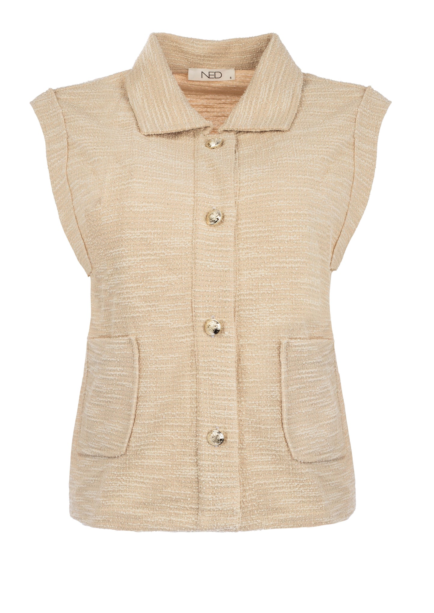 Vest Sendai SL Chenille Knit | Maca Beige