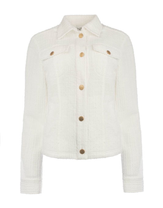 Jasje Galium LS Plain Tweed | Optical White