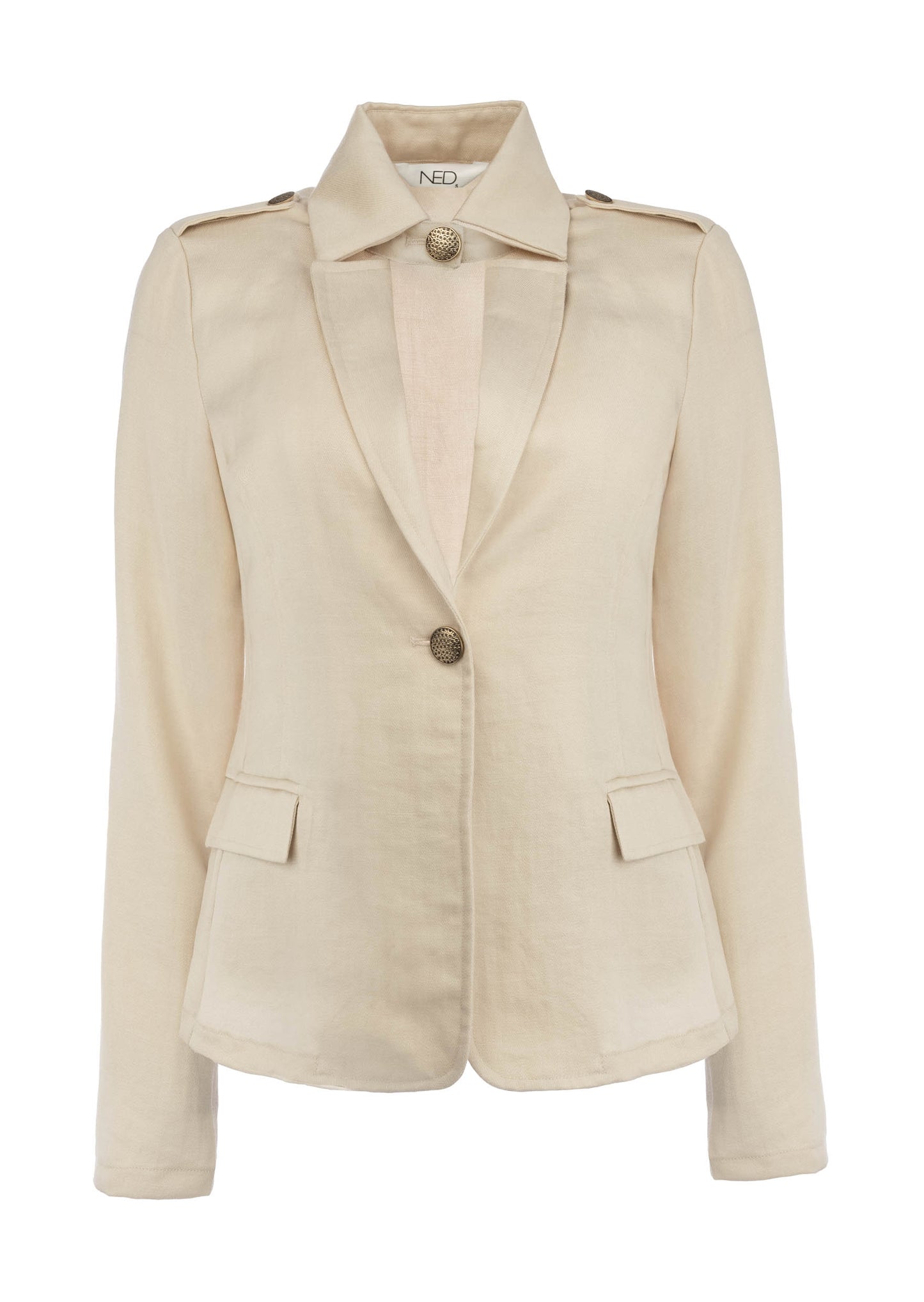 Nessa LS Twill Linnenlook | Beige Day