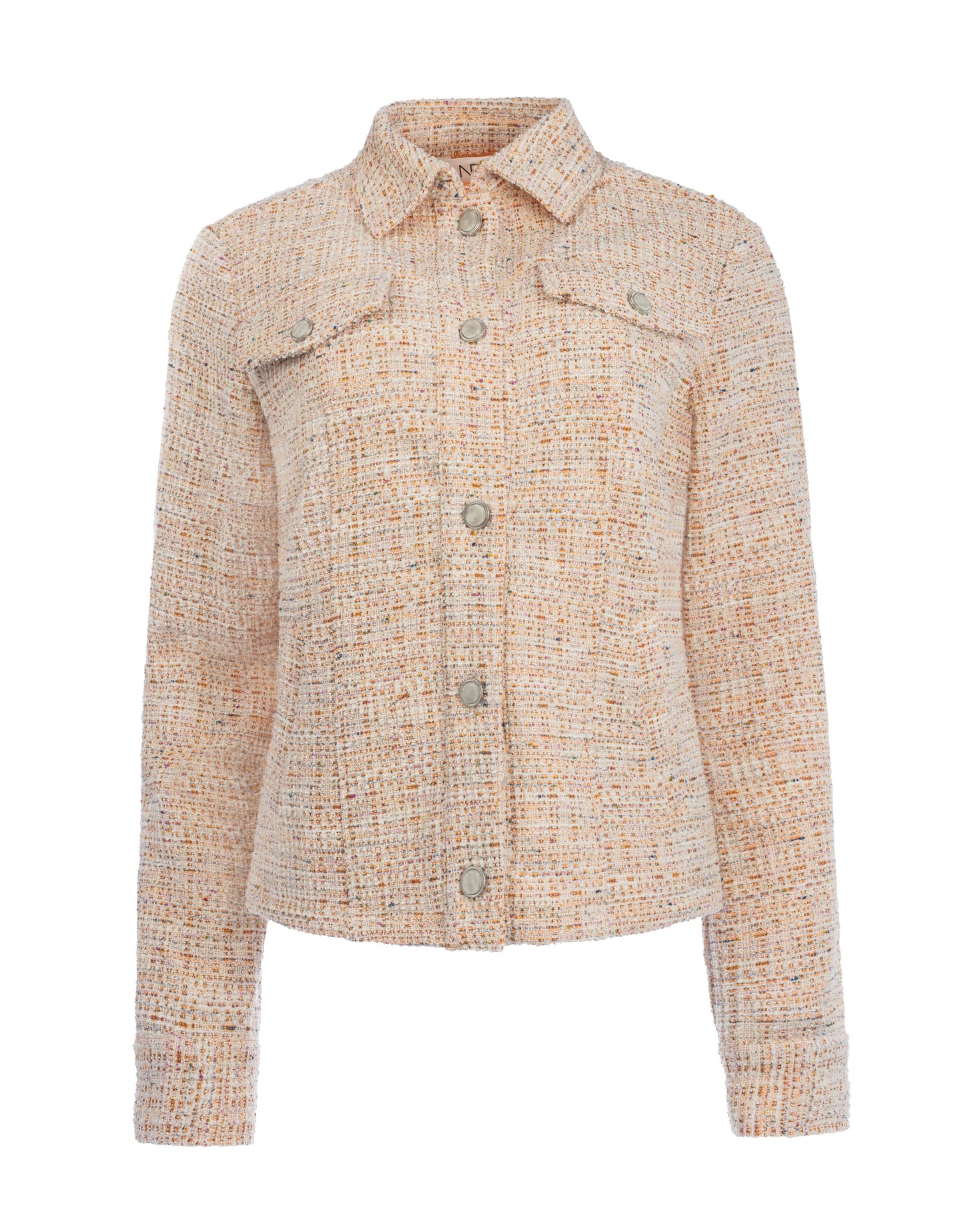 Jasje Galium LS Lurex Tweed | Coral Rose