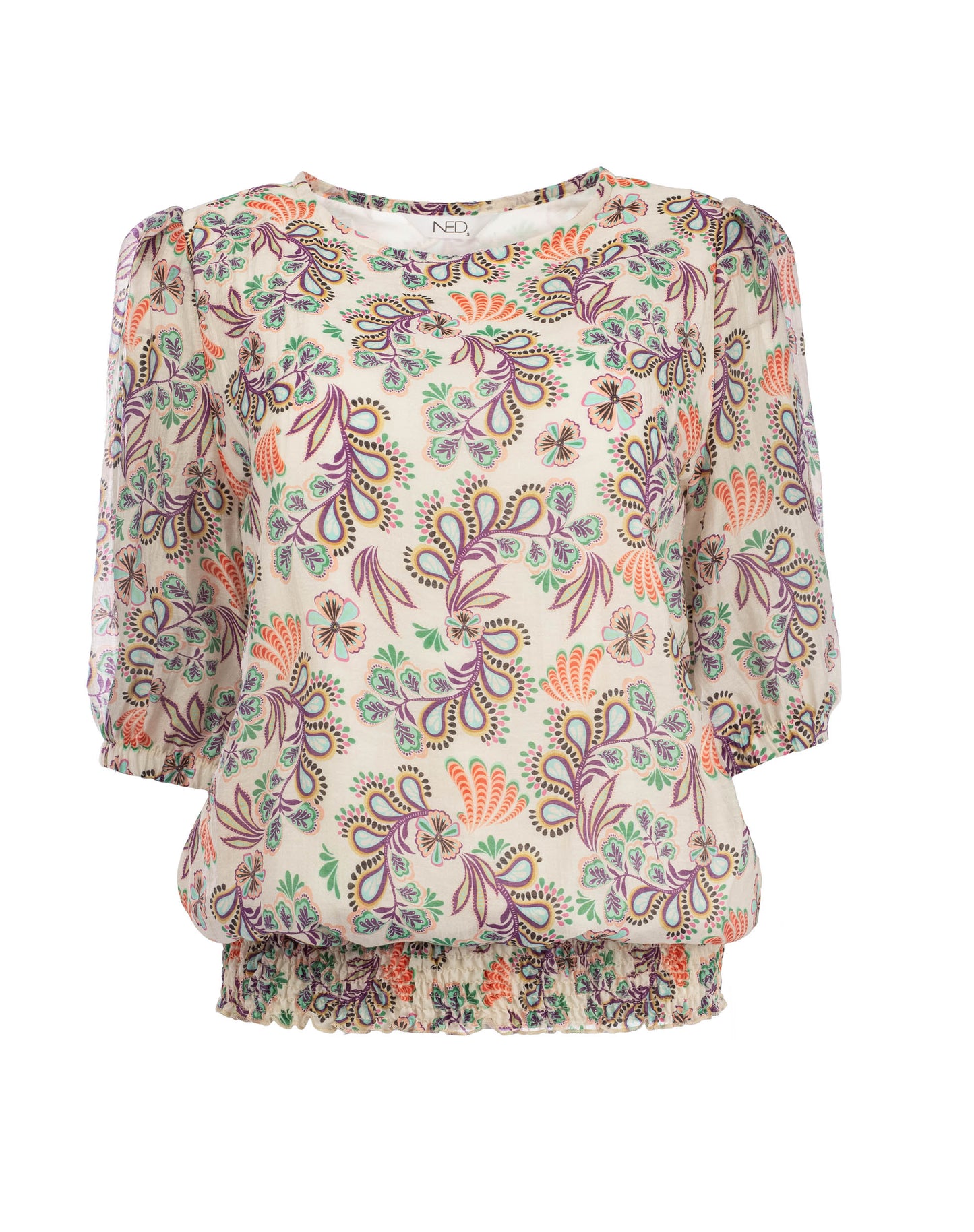 Top Capro-L 1/2 SS Purple Magic Retro Paisley Twist | Puple Magic