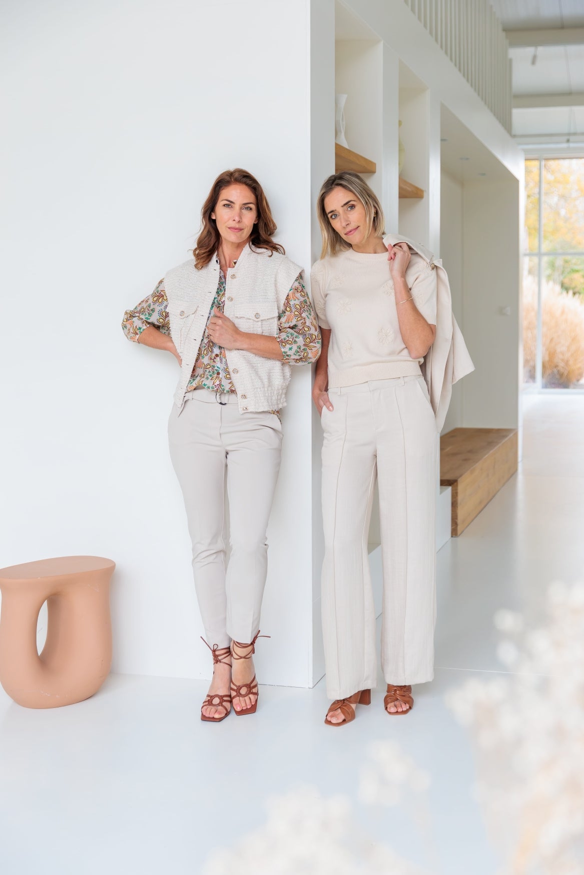 Broek Pilazzo Twill Linnenlook | Beige Day