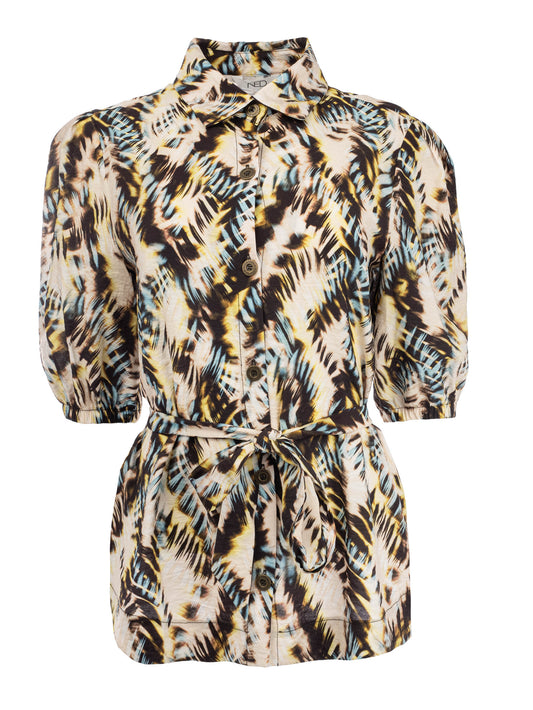 Blouse Robec-NP 1/2 SS Colored Electric Pulse | Colored