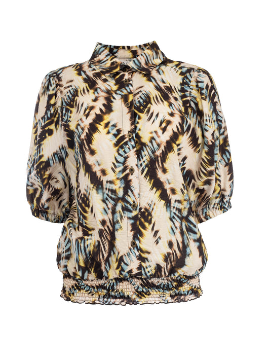 Blouse Miran 1/2 SS Colored Electric Pulse | Colored