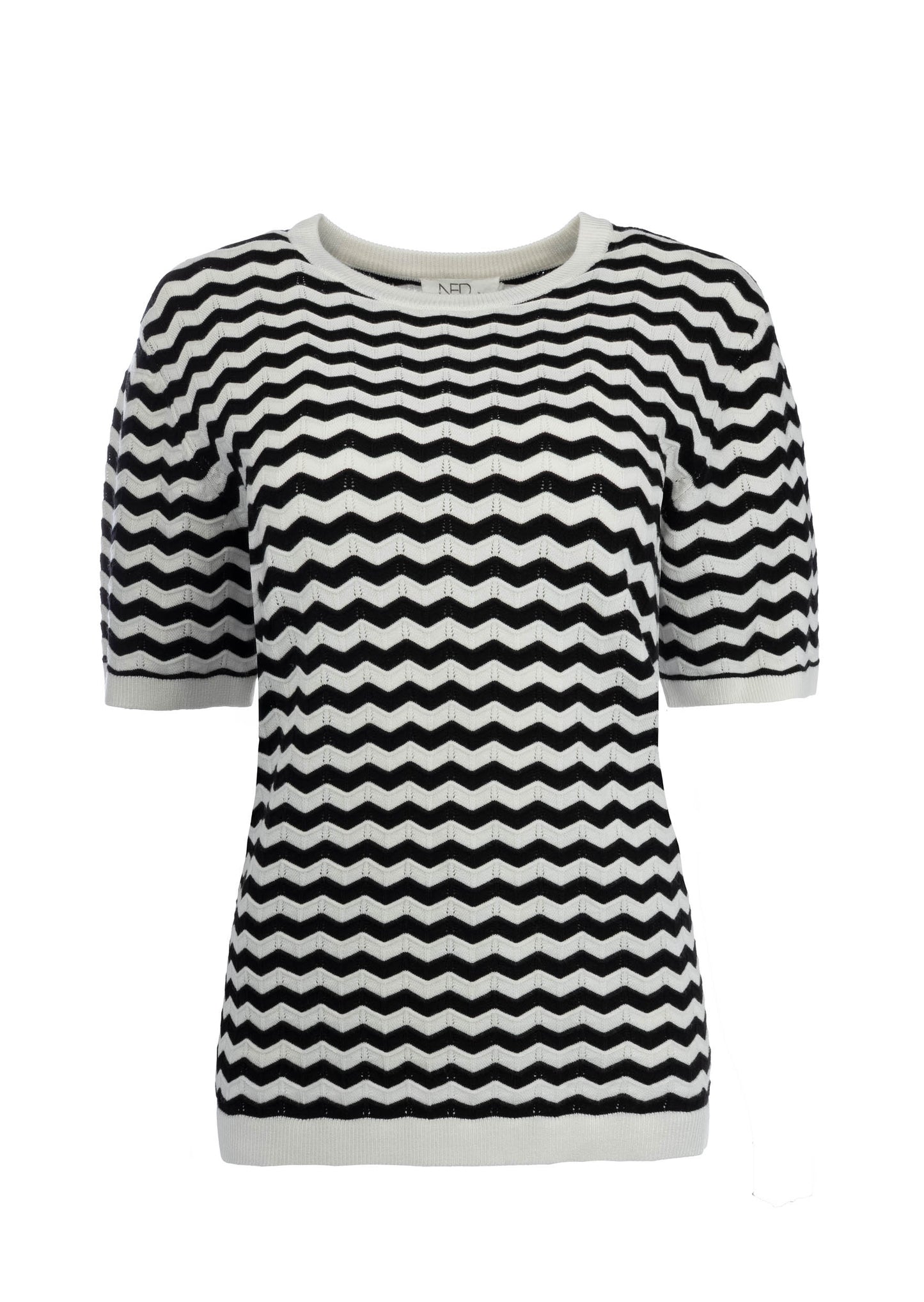 Nister Zigzag 1/2 SS | Optical White-Black
