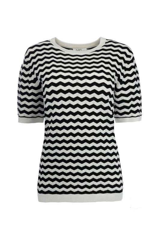 Nister Zigzag 1/2 SS | Optical White-Black