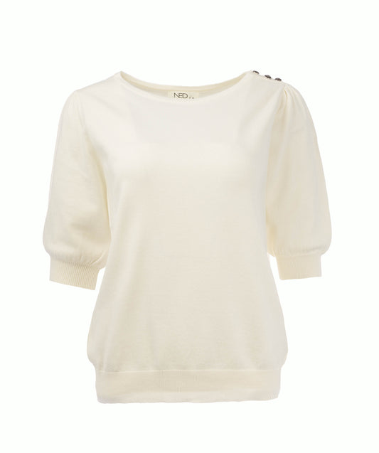 Dhalia 1/2 SS | Ecru