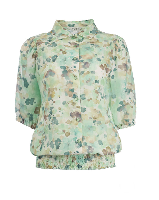 Miran 1/2 SS Seacrest Aquatic Bloom Woven | Seacrest