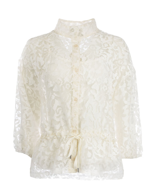 Blouse Basel 3/4 Ecru Soft Scales Ausbrenner | Ecru