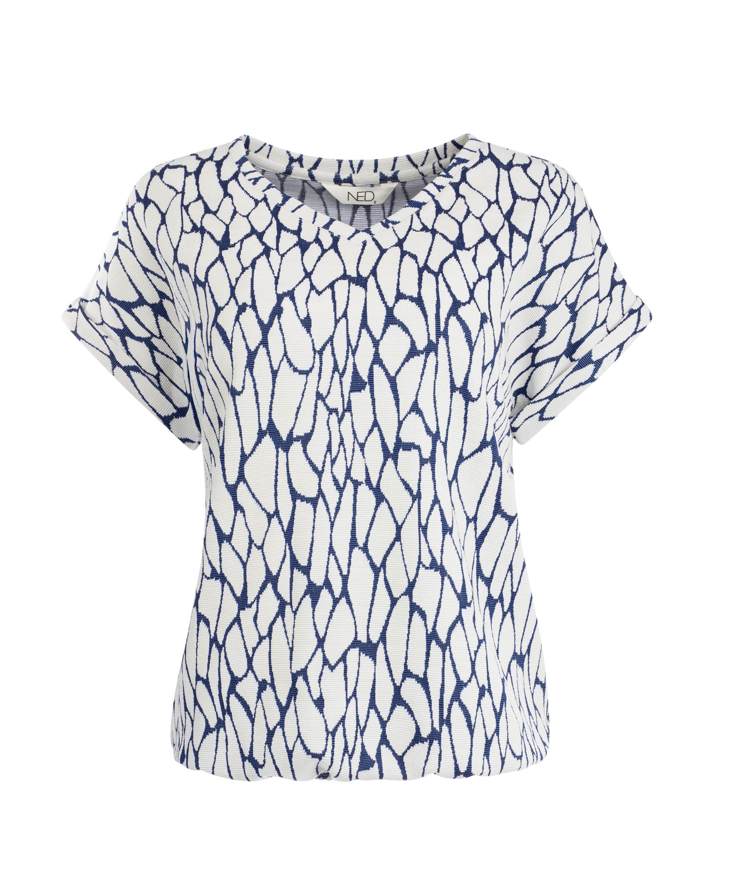 Bueno SS Blue Rocky Jacquard Tricot | Blue