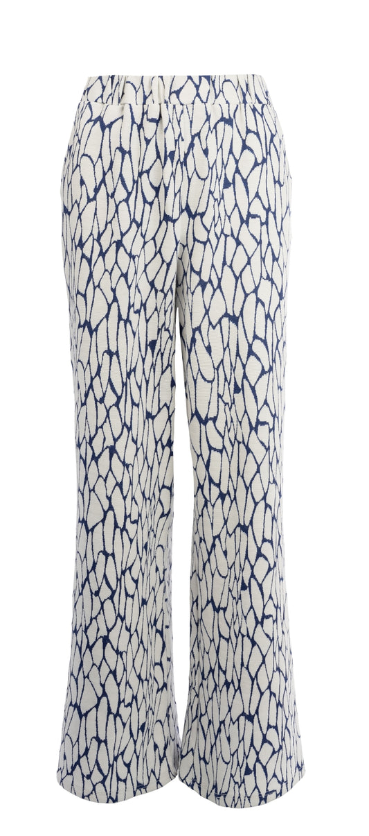 Broek Sianda WP Blue Rocky Jacquard Tricot | Blue