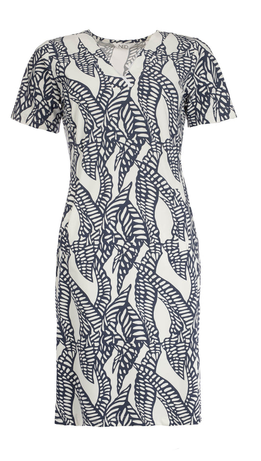 Jurk Simo-C 1/2 SS Optical White Rebel Rhythm Traveler | Marine