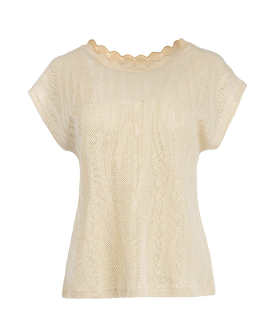 Lou SL Small Animal Lurex Knit | Sand