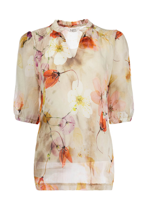 Top Plumet 1/2 SS Lotus Pink Blush Blossom | Lotus Pink