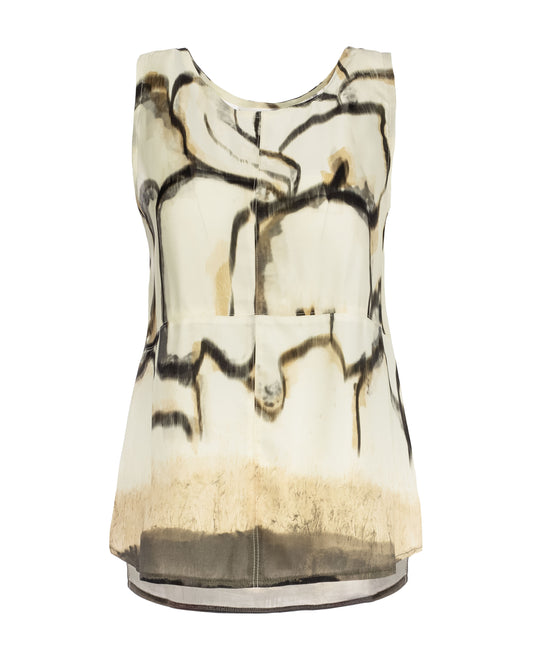 Top Yinthe SL Ecru Unique Design Floral | Ecru