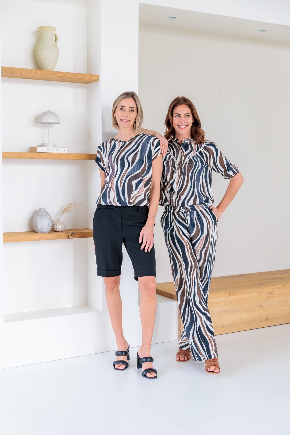 Bobin 3/4 Brown Zebra Print Woven | Brown