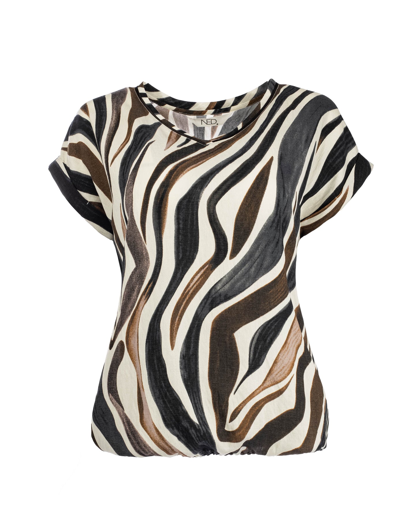 Nox Brown Zebra Print Woven | Brown