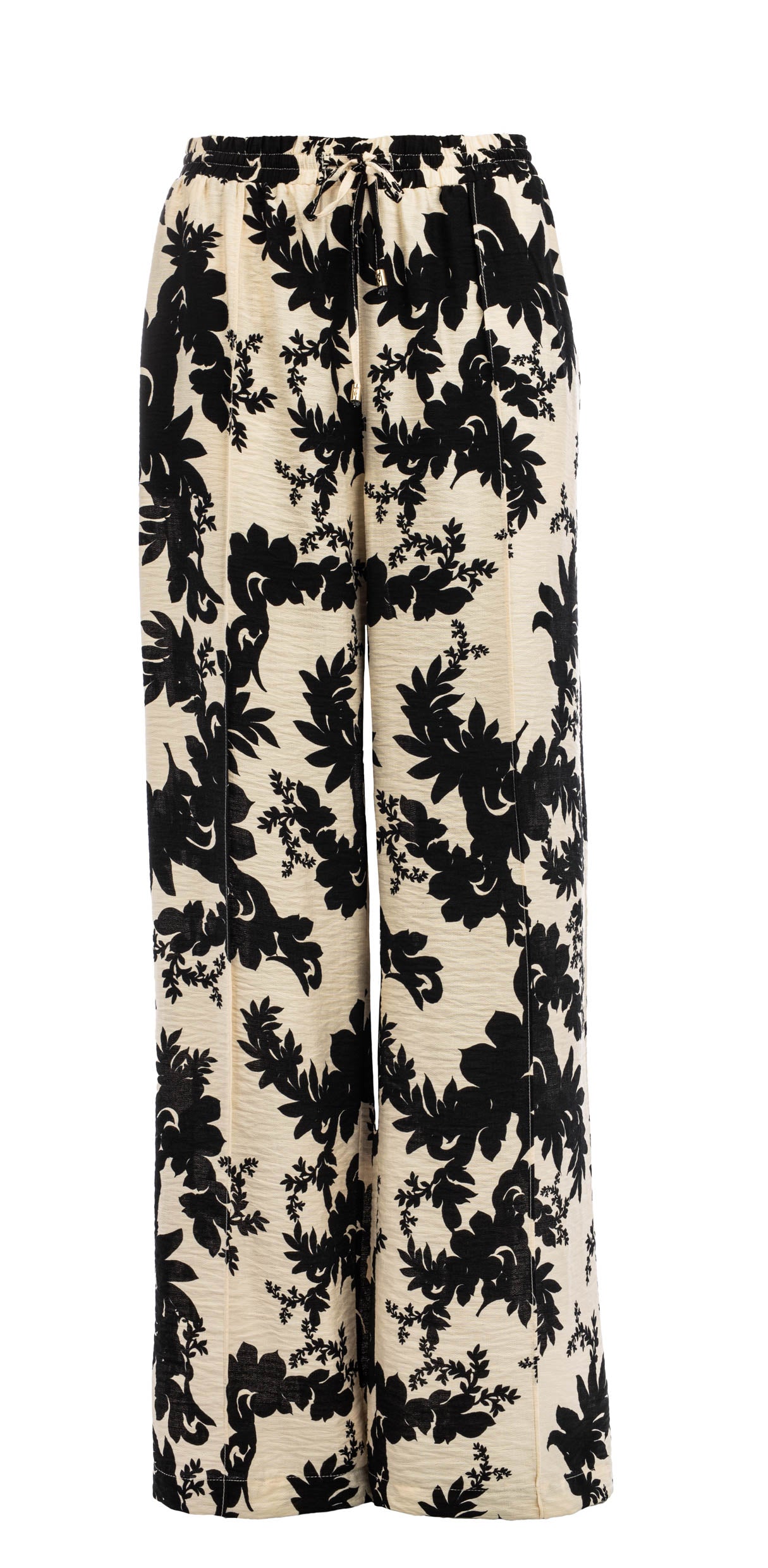 Broek Yura Black Classic Floral Woven | Black