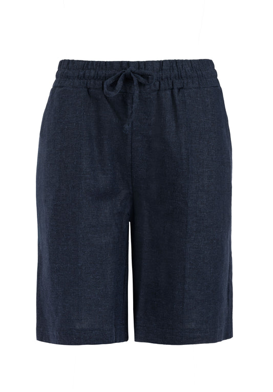 Bermuda Nazil BM25 Linnen/Viscose Woven | Marine