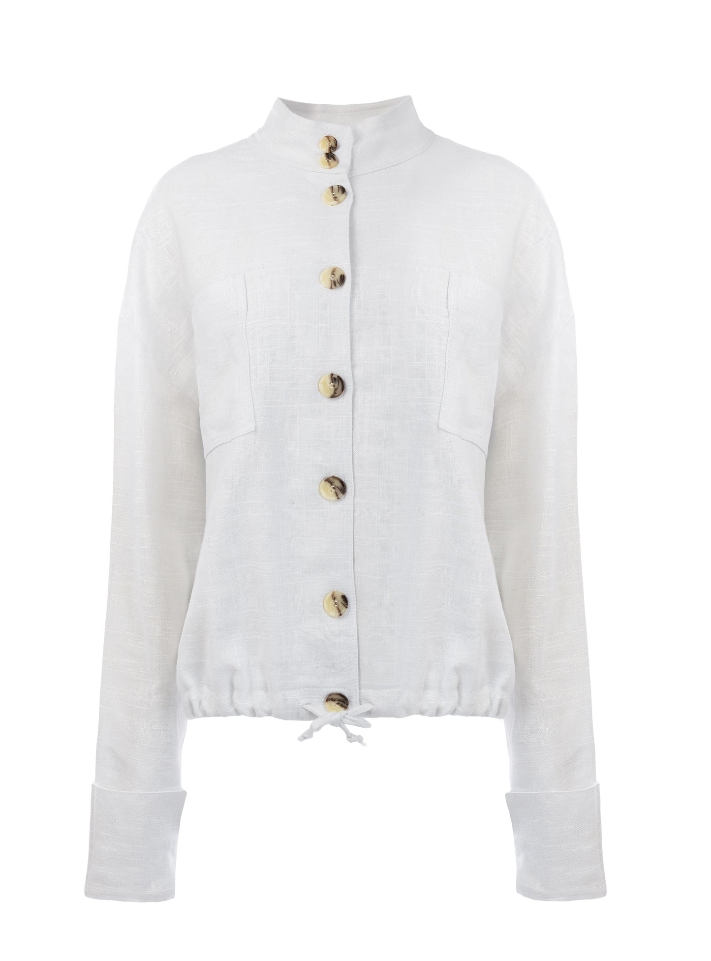 Dille LS Linnen/Viscose Woven | White