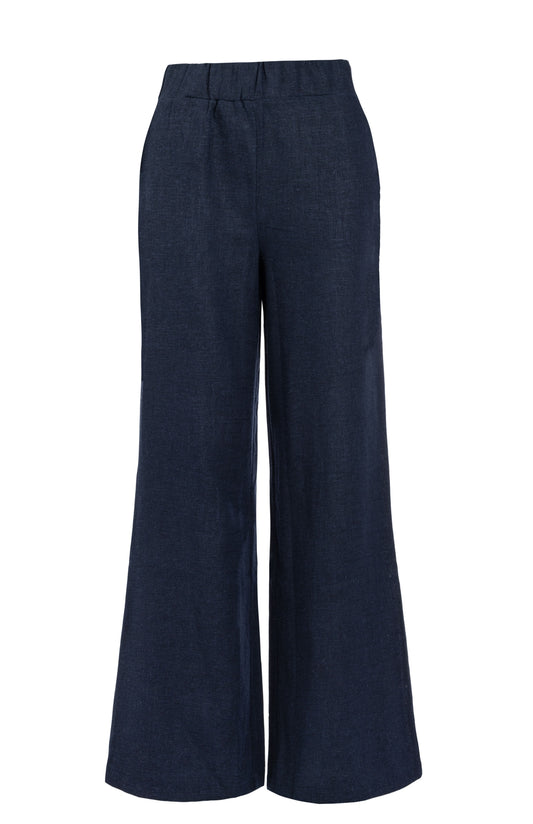 Broek Sianda Linnen/Viscose Woven | Marine