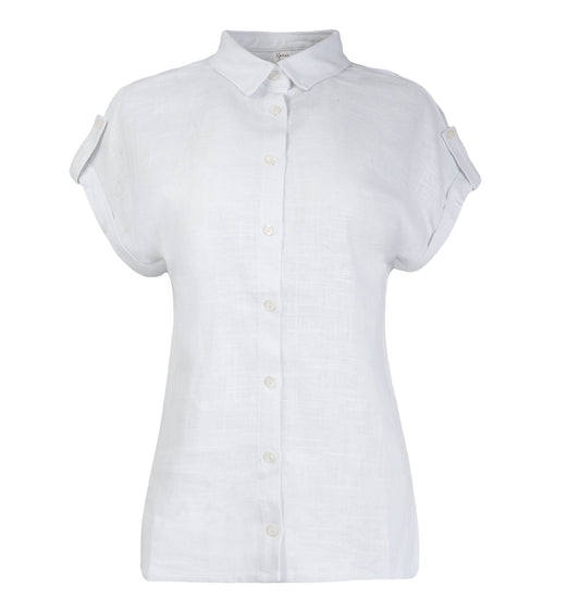 Blouse Annelie Top SS Linnen Viscose Woven | White