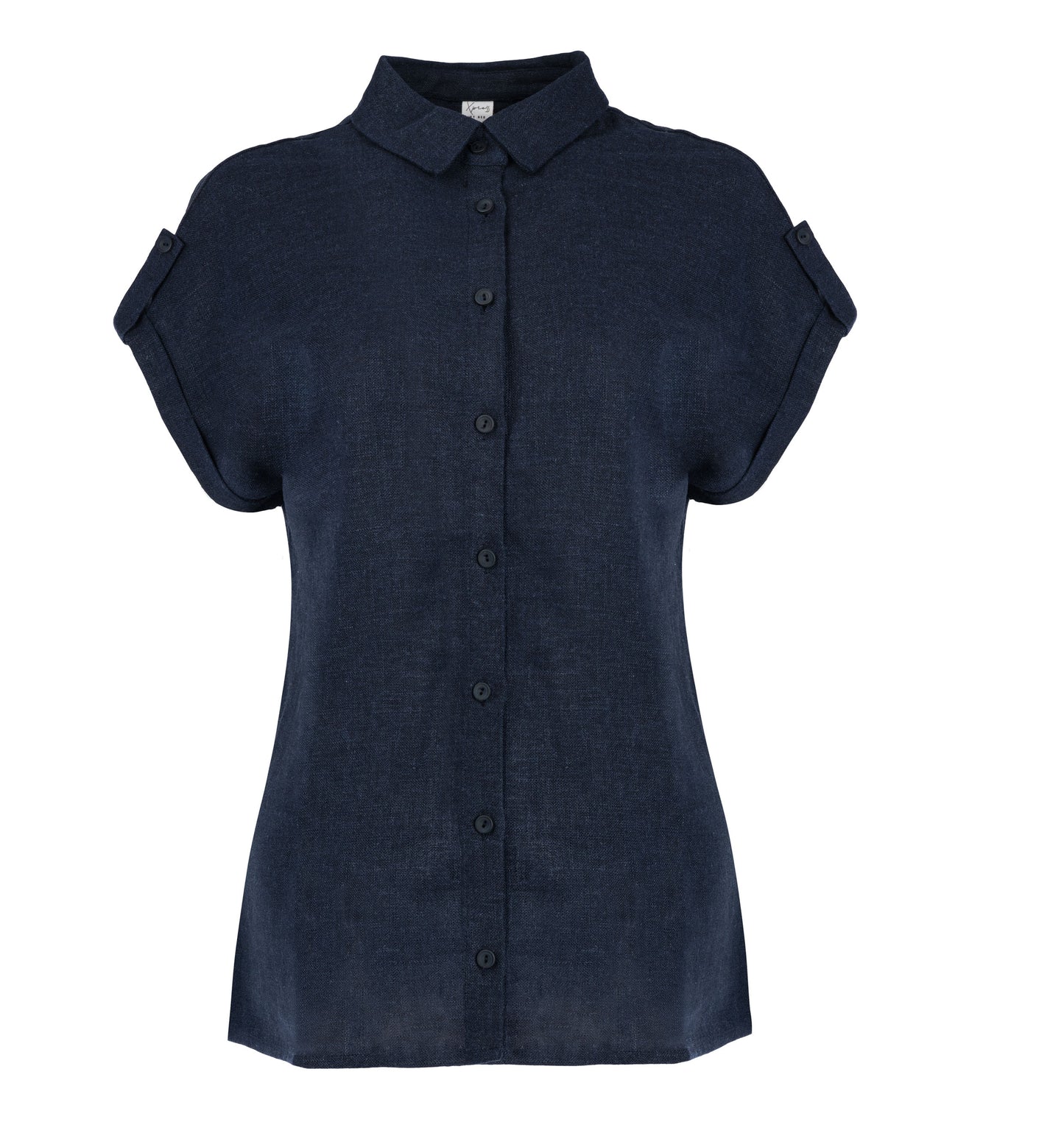 Blouse Annelie Top SS Linnen Viscose Woven | Marine