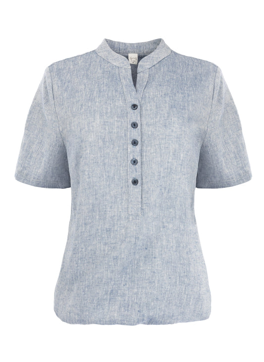 Lucie SS Linen Melange Pepino Woven | Jeans Blue