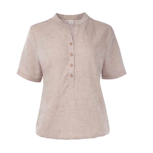 Top Lucie SS Linen Melange Pepino Woven | Old pink