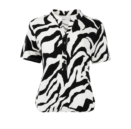 Top Lucie TR SS  Black Zebra Tricot | Black