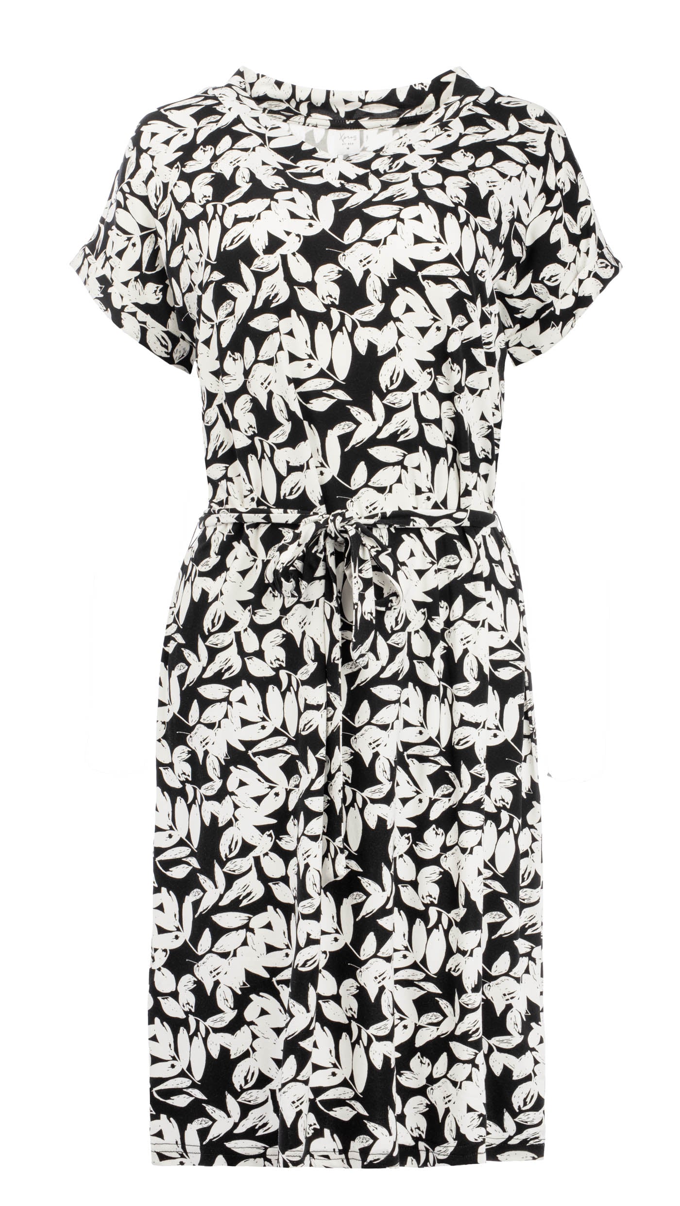 Mary SS Black Leaves Tricot | Black