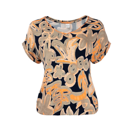 Top Nox SS Salmon Primal Flower Tricot | Salmon