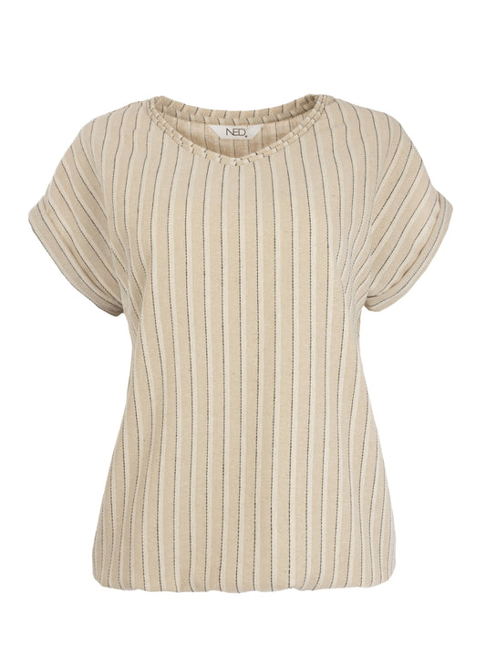 Top Nox-SPW SS Sand Multi Stripe Woven | Sand