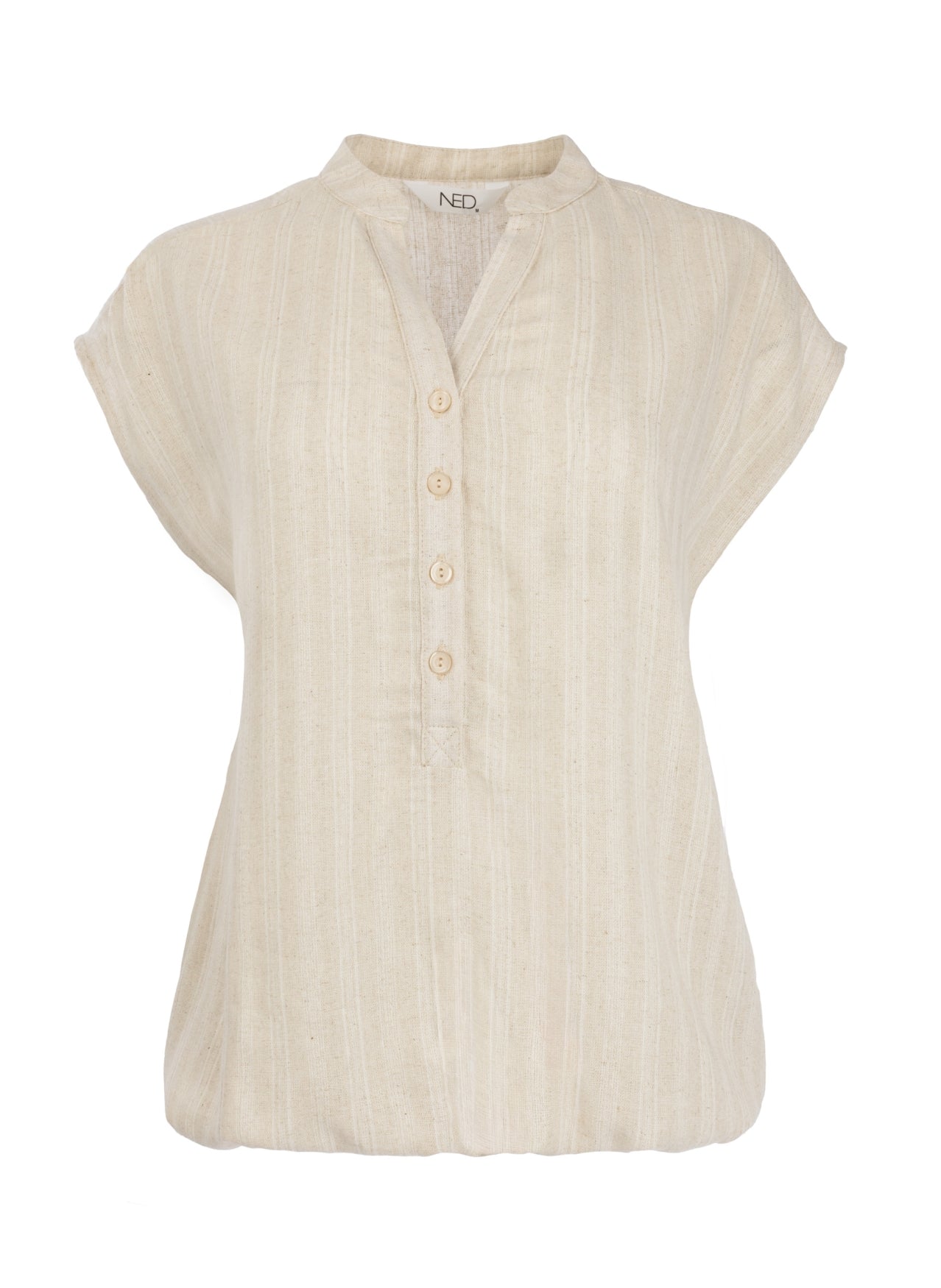 Top Lucie SL Sand Jcquard Stripe Woven | Sand