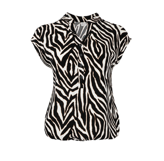 Top Lucie SL Black Zebra Woven | Black
